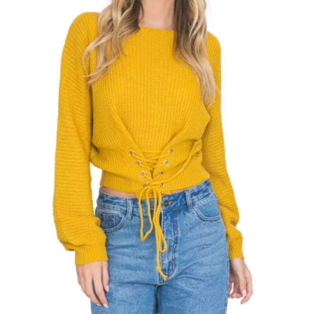 Lace up Sweater